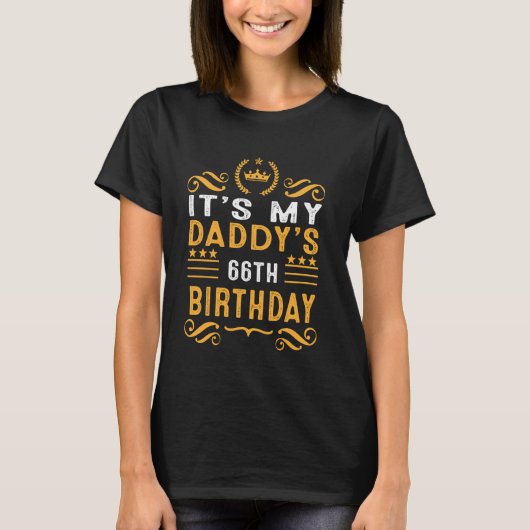 T-shirt Heureux c'est le 66e anniversaire de My Daddy 1959 (Devant)