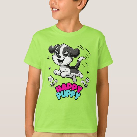 T-shirt Heureux Chiot (Devant)