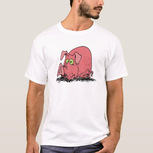 T-shirt Heureux comme un cochon dans la boue (Devant)