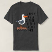 T-shirt Heureux Comme Un Mouette Avec Un Vêtement Français (Design devant)