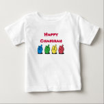 T-shirt heureux de Chanukah<br><div class="desc">T-shirt heureux de Chanukah avec le hannukkah Chanukdah de dreidelshanukah</div>