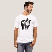 T-shirt heureux de chat de smoking (Devant entier)
