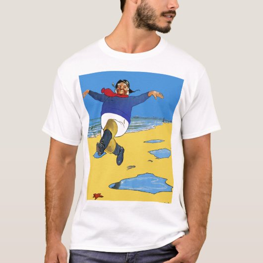 T-shirt heureux de pêcheur (Devant)