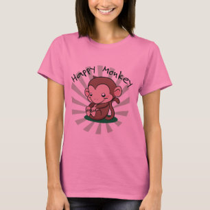 T-shirt heureux de singe