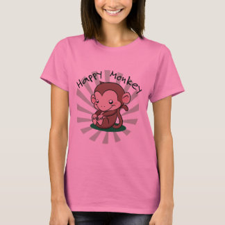 T-shirt heureux de singe