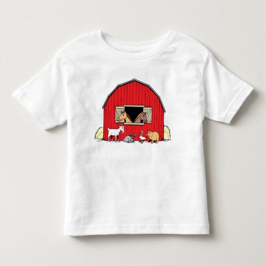 T-shirt heureux d'enfants en bas âge d'animaux de (Devant)