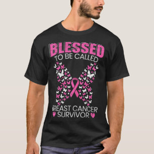 T-shirt Heureux D'Être Appelé Cancer Du Sein Survivant Pin