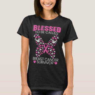 T-shirt Heureux D'Être Appelé Cancer Du Sein Survivant Pin