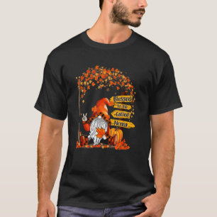 T-shirt Heureux D'Être Appelé Nonna Gnome Citrouille Fall