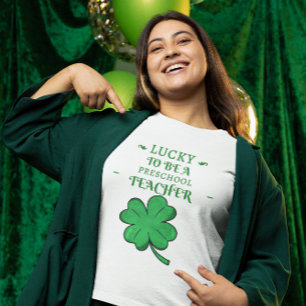 T-shirt HEUREUX D'ÊTRE ENSEIGNANT PRÉSCOLAIRE St. Patrick'