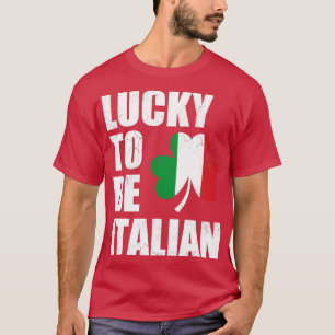 T-shirt Heureux D'Être Italien Italie Italia Drapeau St pa