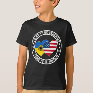 T-shirt Heureux d'être ukrainien Fier d'être américain Ukr