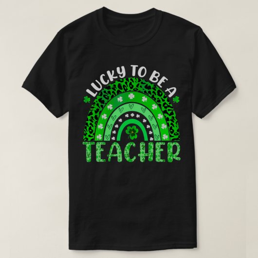 T-shirt Heureux D'Être Un Enseignant St patrick D'Enseigna (Design devant)