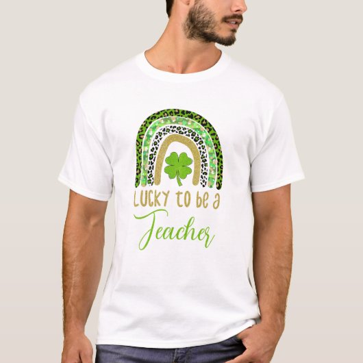 T-shirt Heureux D'Être Un Enseignant St patrick D'Enseigna (Devant)