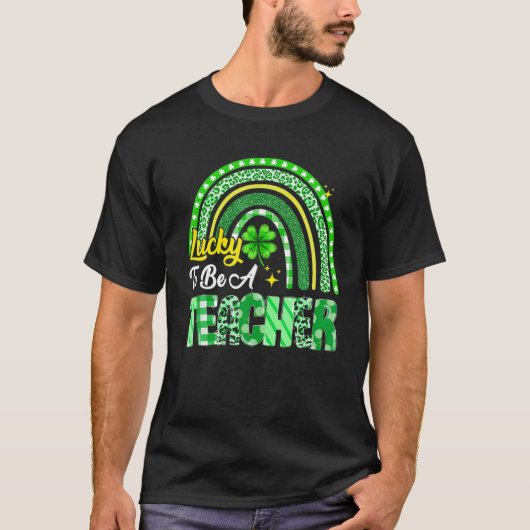T-shirt Heureux D'Être Un Enseignant St patrick D'Enseigna (Devant)