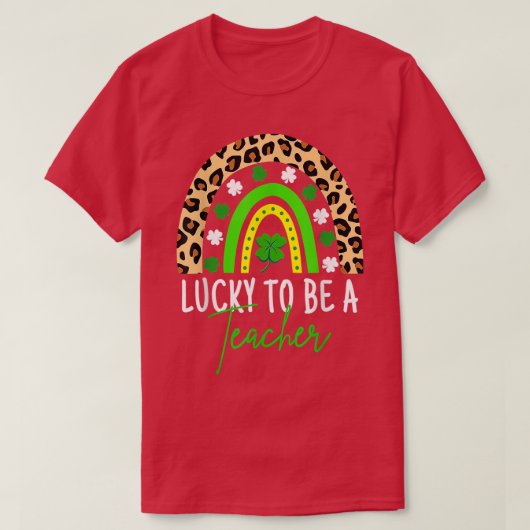 T-shirt Heureux D'Être Un Enseignant St patrick D'Enseigna (Design devant)