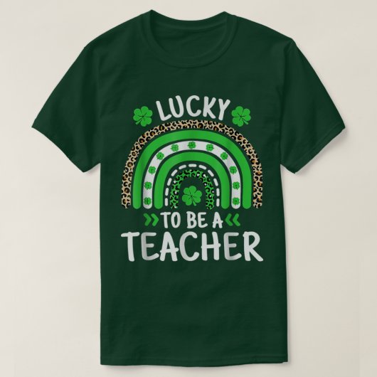 T-shirt Heureux D'Être Un Enseignant St patrick D'Enseigna (Design devant)
