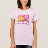T-shirt Heureux d'être une maman éléphant & vêtement serré (Devant)
