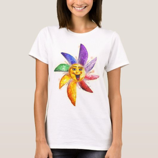 T-shirt heureux d'univers (Devant)