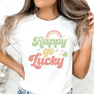T-shirt Heureux Go Lucky Shirt, Saint Patri Day Lucky