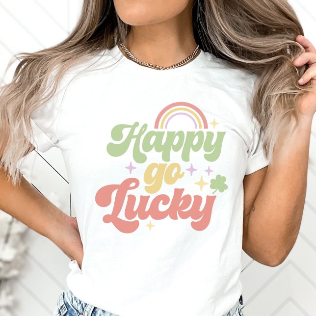 T-shirt Heureux Go Lucky Shirt, Saint Patri Day Lucky
