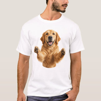 T-shirt Heureux Golden Retriever 
