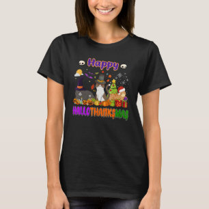 T-shirt Heureux Hallothanksmas Funny Amoureux des chats so