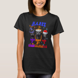 T-shirt Heureux Hallothanksmas Llama sorcières automne Chr