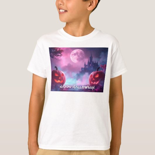 T-SHIRT HEUREUX HALLOWEEN (Devant)