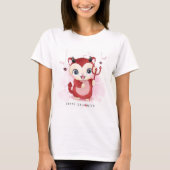 T-shirt heureux Halloween Cute Devil Kitty (Devant)