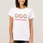 T-shirt Heureux Hanoukka Chanukah Jelly Doughnut Donut<br><div class="desc">Illustration originale d'un beignet de gelée surmonté d'un sucre en poudre. Parfait pour Hanoukka ! Cette illustration de Chanukah est également disponible sur d'autres produits. Ne vois-tu pas ce que tu cherches ? Vous avez besoin d'aide pour la personnalisation ? Contactez Rebecca pour avoir quelque chose conçu pour vous.</div>