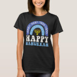 T-shirt Heureux Hanoukka Chanukah Rainbow Menorah Jewish H<br><div class="desc">Joyeux Hanoukka Chanukah Rainbow Menorah Jour juif 2</div>