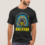 T-shirt Heureux Hanoukka Chanukah Rainbow Menorah Jewish H<br><div class="desc">Joyeux Hanoukka Chanukah Rainbow Menorah Jour juif 3</div>