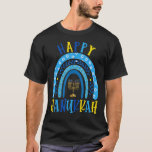 T-shirt Heureux Hanoukka Chanukah Rainbow Menorah Jewish H<br><div class="desc">Joyeux Hanoukka Chanukah Rainbow Menorah Jour juif 15</div>