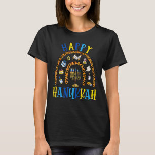 T-shirt Heureux Hanoukka Chanukah Rainbow Menorah Jewish H