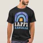 T-shirt Heureux Hanoukka Chanukah Rainbow Menorah Jewish H<br><div class="desc">Joyeux Hanoukka Chanukah Rainbow Menorah Jour juif 16</div>