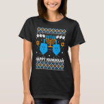 T-shirt Heureux Hanoukka Doux moche Chanukah Juif Christ<br><div class="desc">Joyeux Hanoukka Doux moche Chanukah Noël juif</div>