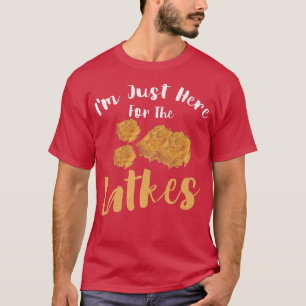 T-shirt Heureux Hanoukka juste ici pour Latkes juif hébreu