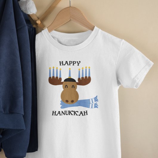 T-shirt Heureux Hanoukka Moose Menorah