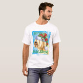 T-shirt Heureux Howlidays Tibétain Terrier (Devant entier)