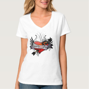 T-shirt Heureux Jamais Après Un Grunge Gothique