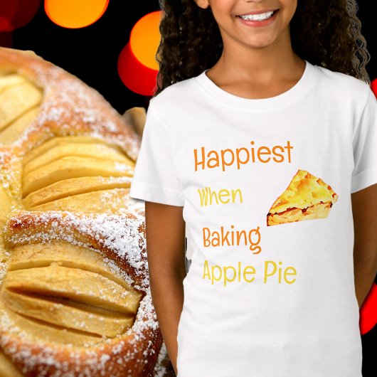 T-Shirt Heureux lors de la cuisson de la tarte à la pomme