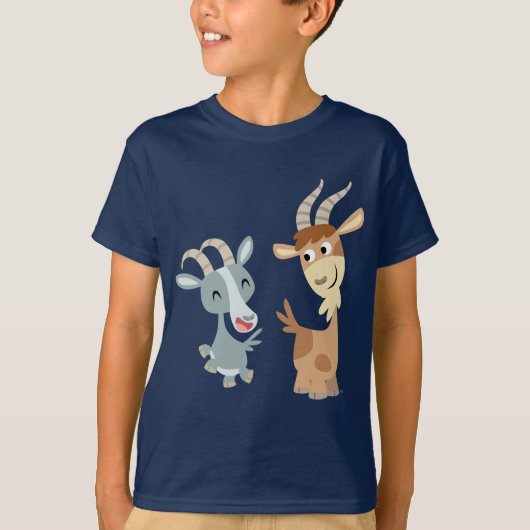 T-shirt heureux mignon de deux de bande dessinée (Devant)