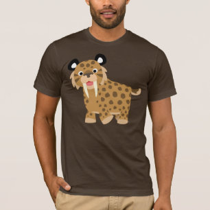 T-shirt heureux mignon de Smilodon de bande