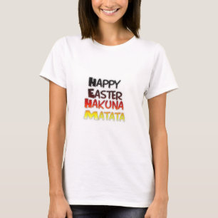 T-shirt Heureux Pâques Hakuna Matata Saison de Vacances