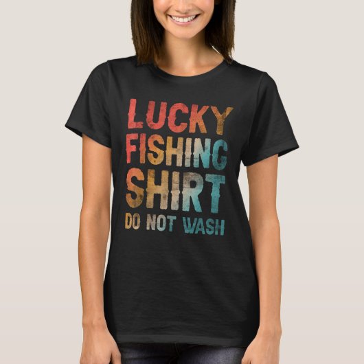 T-shirt Heureux Pêche Ne Pas Laver Distressed (Devant)