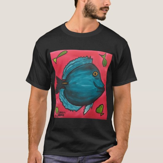 T-shirt Heureux Poisson Bleu (Devant)