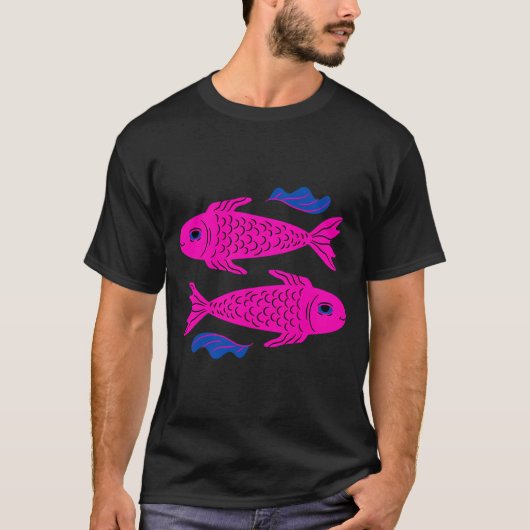 T-shirt Heureux Poisson Rose (Devant)