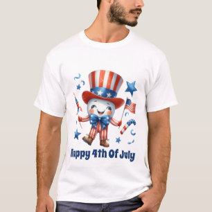T-shirt heureux quatrième juillet 4 ajouter texte unisex