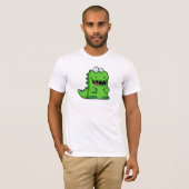T-shirt Heureux-Saurus vert mignon (Devant entier)